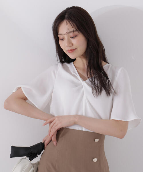 「PROPORTION BODY DRESSING」 半袖ブラウス SMALL ホワイト レディース_画像5