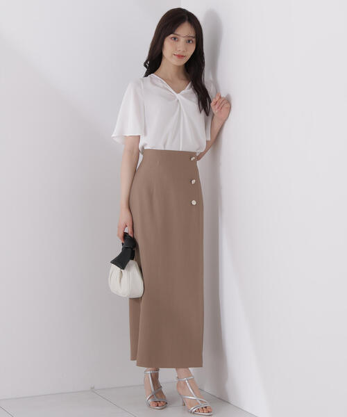 「PROPORTION BODY DRESSING」 半袖ブラウス SMALL ホワイト レディース_画像6