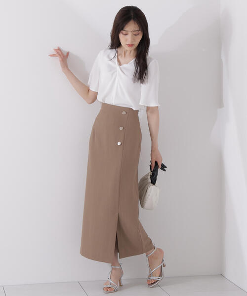 「PROPORTION BODY DRESSING」 半袖ブラウス SMALL ホワイト レディース_画像7