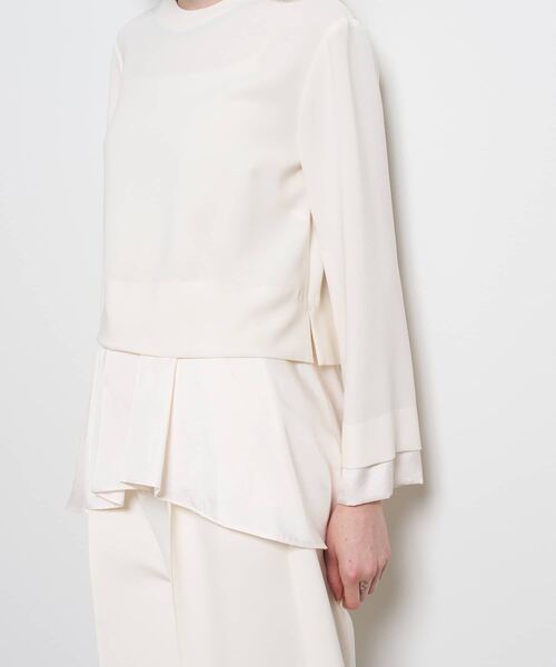 LANVIN en Bleu ブラウス シャツ トリアセテートコンビブラウス