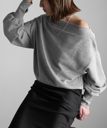 「Bonjour Sagan」 「Gleam」スウェットカットソー FREE ブルーグレー レディースの画像2