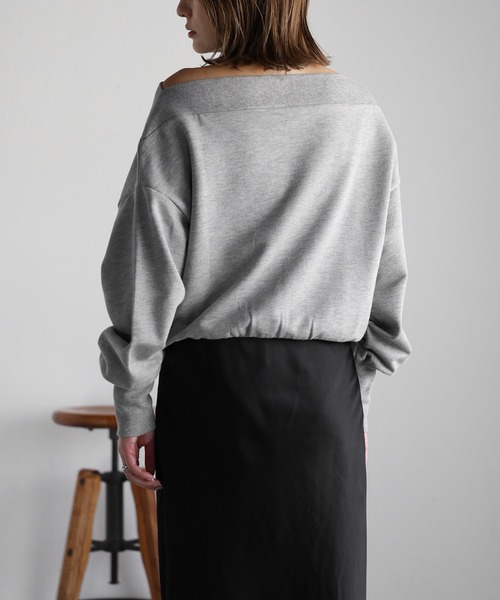 「Bonjour Sagan」 「Gleam」スウェットカットソー FREE ブルーグレー レディースの画像4