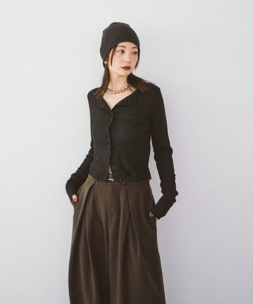 「HANNE」 カーディガン FREE ホワイト レディース_画像7