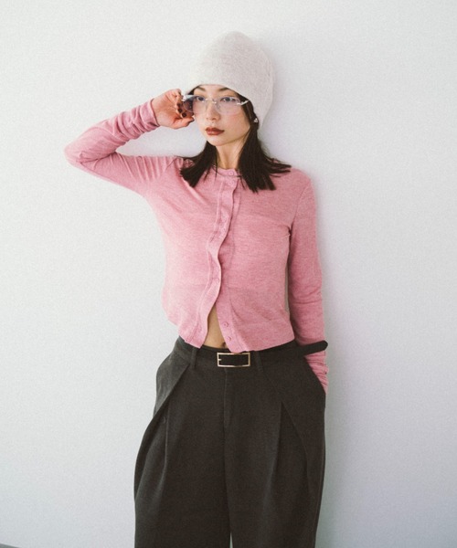 「HANNE」 カーディガン FREE ホワイト レディース_画像8