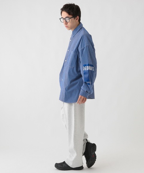 George's シャツ エルボーパッチチェツクシャツ メンズ レディース