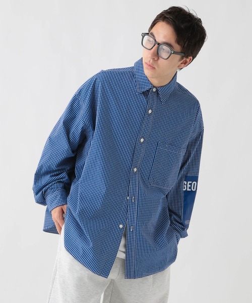 George's シャツ エルボーパッチチェツクシャツ メンズ レディース