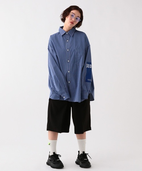 George's シャツ エルボーパッチチェツクシャツ メンズ レディース