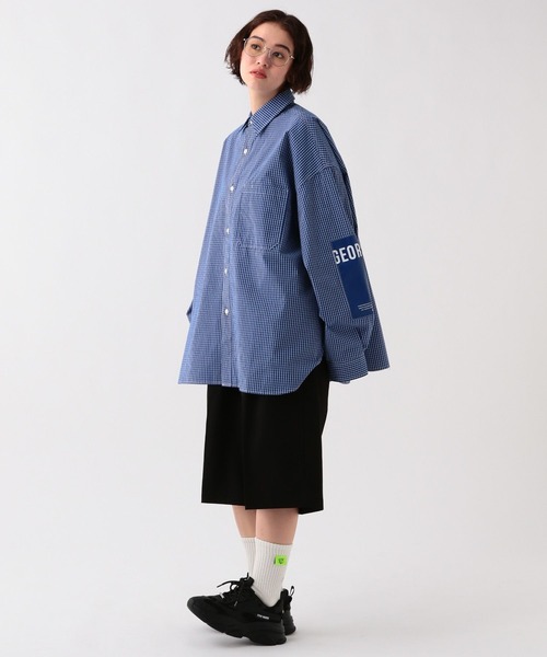George's シャツ エルボーパッチチェツクシャツ メンズ レディース