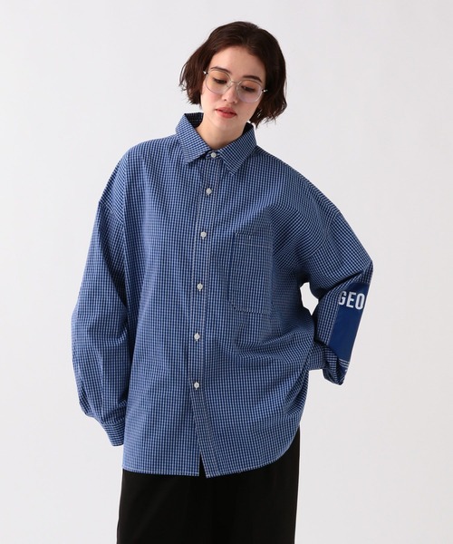 George's シャツ エルボーパッチチェツクシャツ メンズ レディース