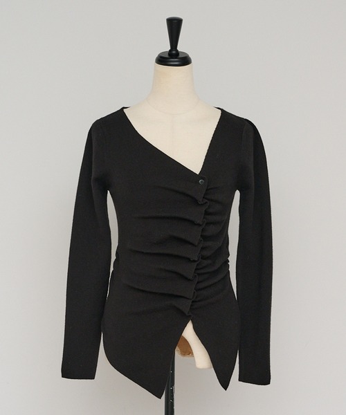 ENC tシャツ front gather cardigan / フロントギャザーカーディガン