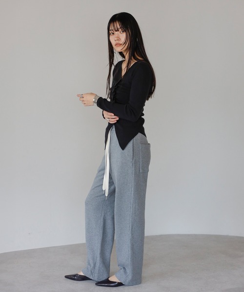 ENC tシャツ front gather cardigan / フロントギャザーカーディガン