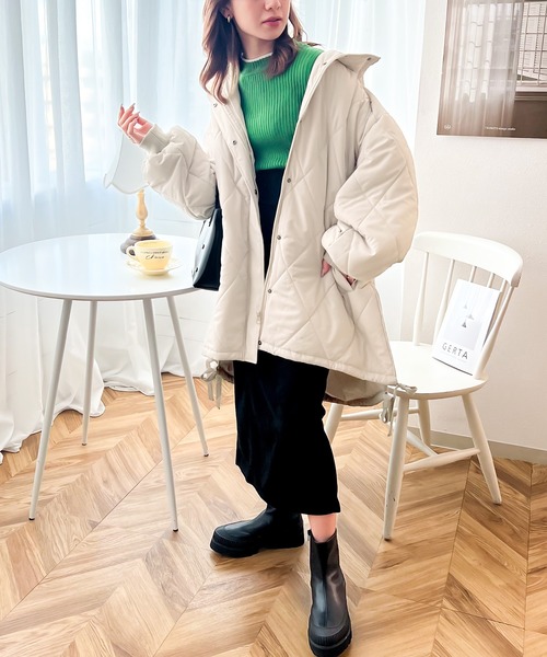 「ms+ ideal」 キルティングブルゾン LARGE ブラック レディース_画像5