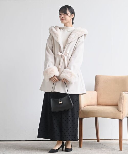 「rps」 コート フリー グレイッシュベージュ レディース_画像2