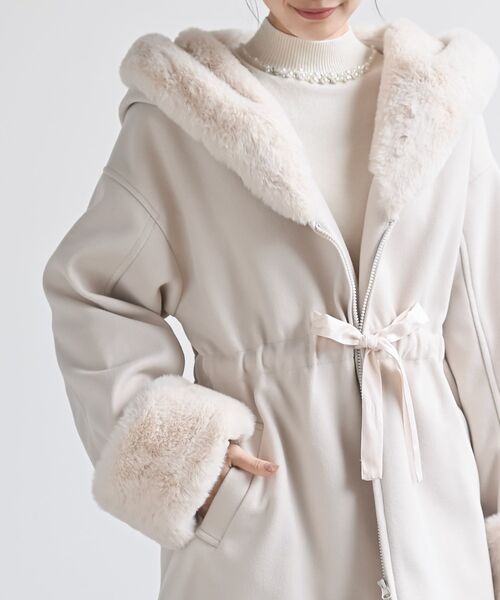 「rps」 コート フリー グレイッシュベージュ レディース_画像6