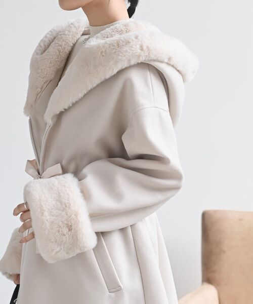 「rps」 コート フリー グレイッシュベージュ レディース_画像7