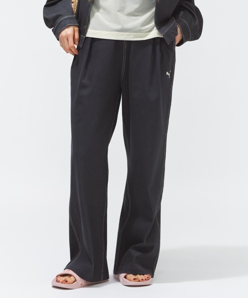 PUMA（プーマ） ワイドパンツ ジーンズ デニム デニムパンツ PUMA ESS