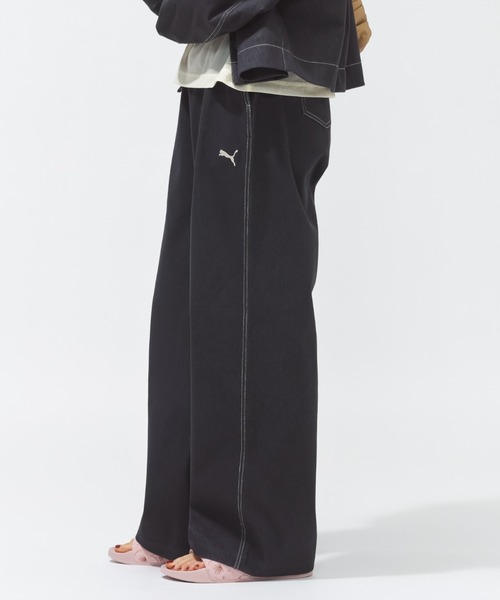 PUMA（プーマ） ワイドパンツ ジーンズ デニム デニムパンツ PUMA ESS