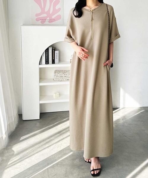 「GeeRA」 半袖ワンピース X-LARGE ブラック レディース_画像9