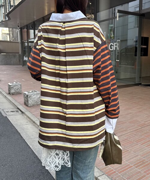 CIAOPANIC（チャオパニック） tシャツ クレイジーボーダーシャーリング