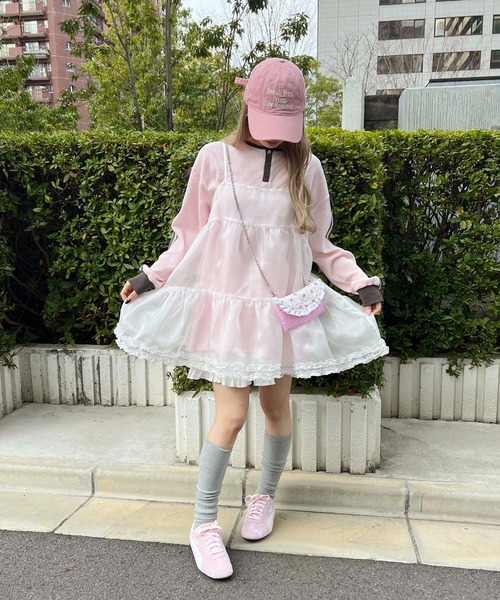 【きだ】POPPY ポピー リボンシアーキャミワンピース ピンク S WC ワンピース シアーフリルキャミワンピース : ZOZOTOWN Yahoo!店