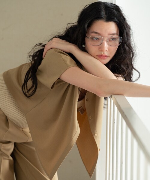 INDIVI GALLEST ブラウス シャツ 半袖 Comfy SET UP｜フレアスリーブ