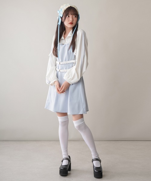 「SPINNS」 長袖ワンピース ONESIZE ブラック レディース_画像5