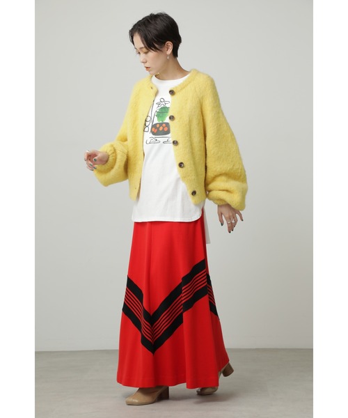 「CREOLME」 ニットカーディガン ONE SIZE イエロー レディース_画像3