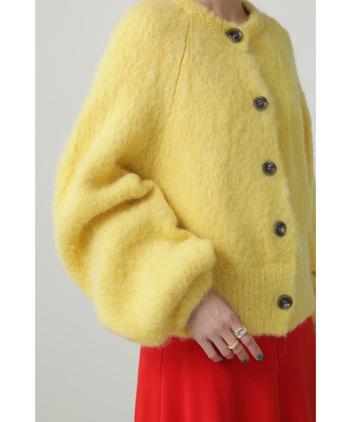 「CREOLME」 ニットカーディガン ONE SIZE イエロー レディース_画像4