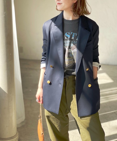 「Spick \u0026 Span」 ジャケット 38 ネイビー レディースの画像