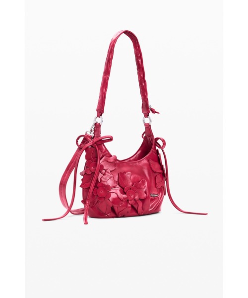 Desigual（デシグアル） ハンドバッグ フラワーアップリケ×ギャザー