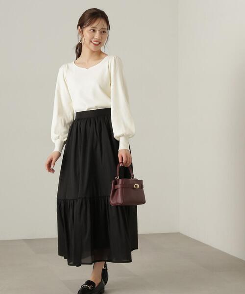 「PROPORTION BODY DRESSING」 フレアスカート MEDIUM ホワイト系その他 レディースの画像