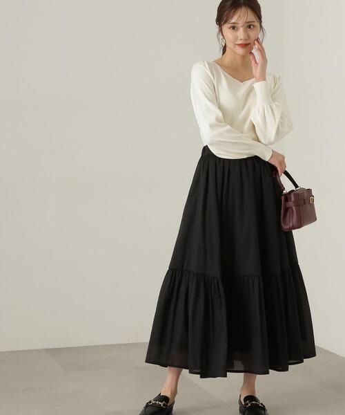 「PROPORTION BODY DRESSING」 フレアスカート MEDIUM ホワイト系その他 レディースの画像