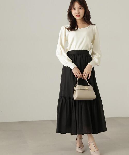 「PROPORTION BODY DRESSING」 フレアスカート MEDIUM ホワイト系その他 レディースの画像