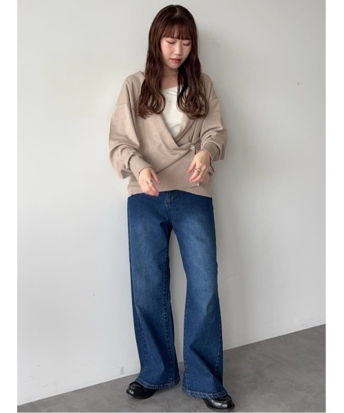 Te chichi（テチチ） カーディガン 2WAYカシュクールVネック