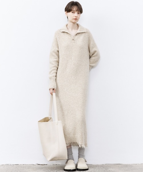 「tageechita」 ニットワンピース M ライトベージュ レディース_画像7