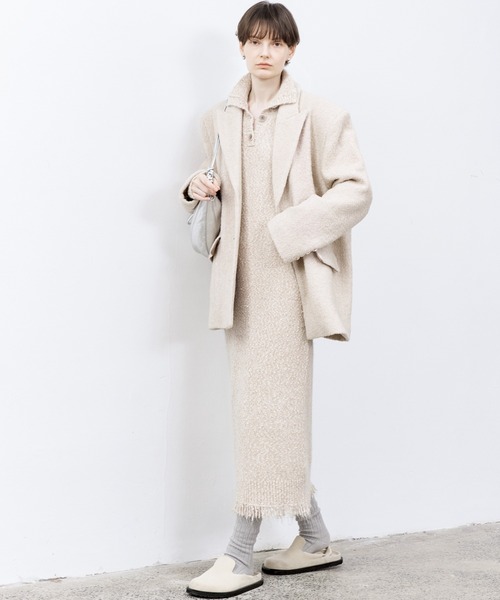 「tageechita」 ニットワンピース M ライトベージュ レディース_画像9