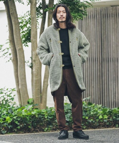 「ARMY TWILL」 ノーカラーコート MEDIUM カーキ メンズ_画像7