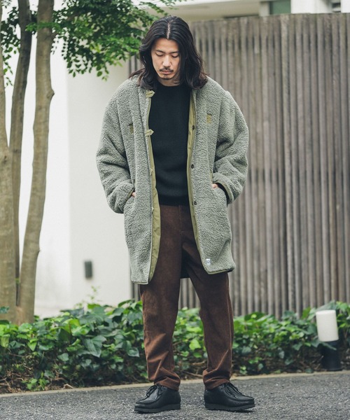 「ARMY TWILL」 ノーカラーコート MEDIUM カーキ メンズ_画像8