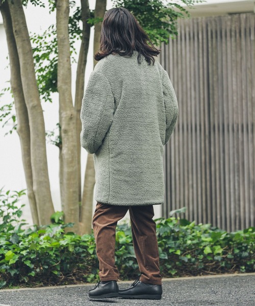 「ARMY TWILL」 ノーカラーコート MEDIUM カーキ メンズ_画像9