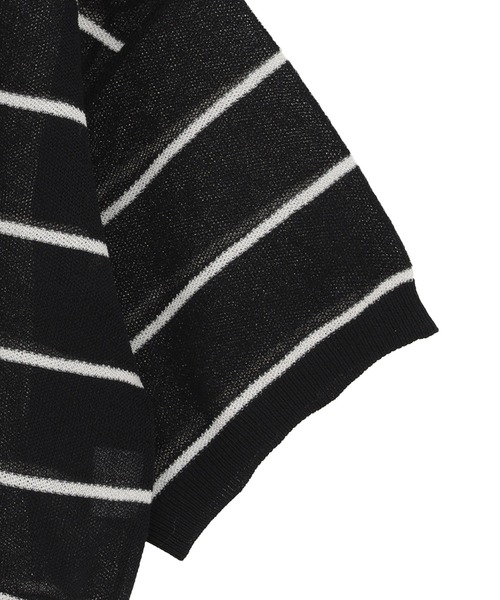 ニットポロシャツ　clane（クラネ） CLANE（クラネ） ニット セーター 「CLANE/クラネ」SPONGY SHEER POLO