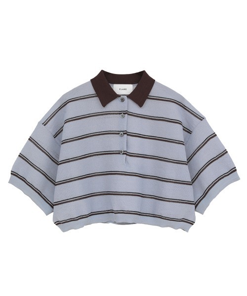 ニットポロシャツ　clane（クラネ） CLANE（クラネ） ニット セーター 「CLANE/クラネ」SPONGY SHEER POLO