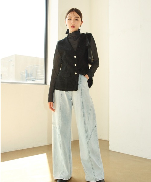 「SNIDEL」 デニムパンツ 0 ライトブルー レディース