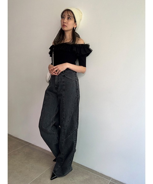 「SNIDEL」 デニムパンツ 0 ライトブルー レディース_4