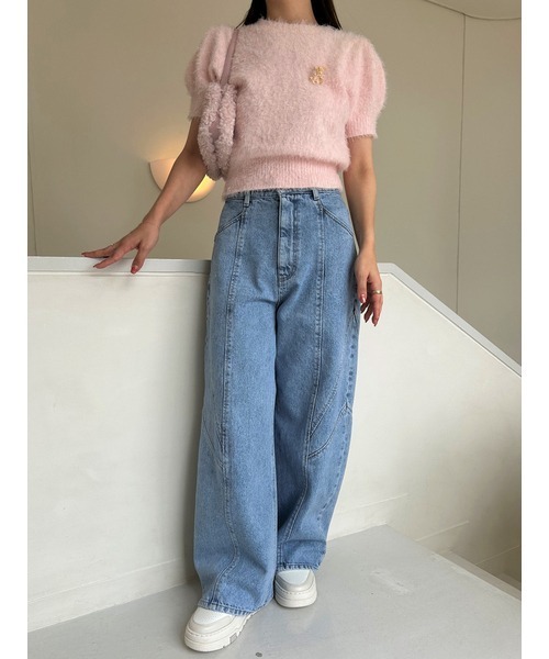 「SNIDEL」 デニムパンツ 0 ライトブルー レディース_7