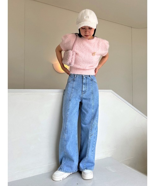 「SNIDEL」 デニムパンツ 0 ライトブルー レディース_8