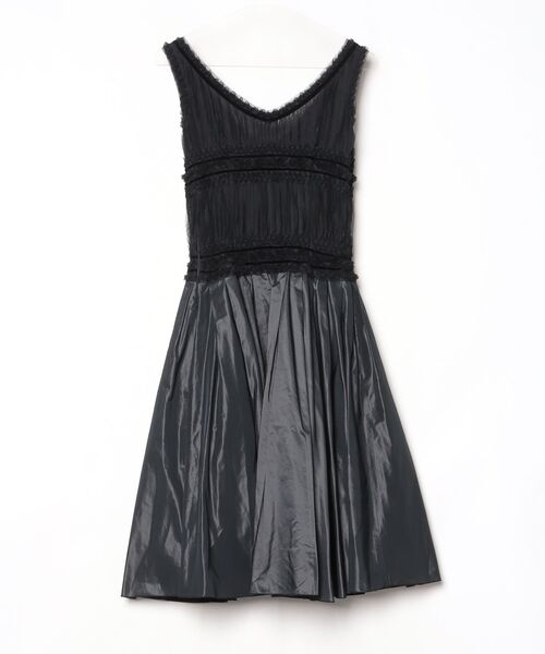「FOXEY BOUTIQUE」 ドッキングワンピース 38 ブラック レディースの画像