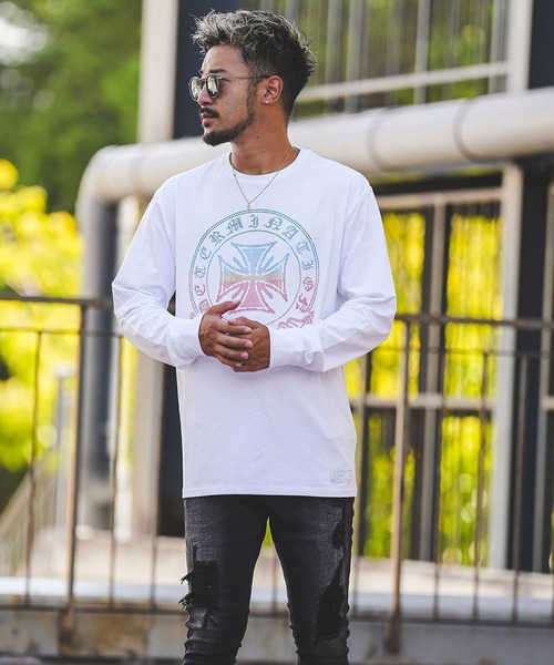 adamsJUGGLER（アダムスジャグラー） 長袖Tシャツ M ホワイト メンズ
