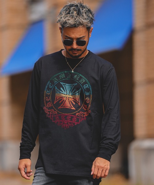 adamsJUGGLER（アダムスジャグラー） 長袖Tシャツ M ホワイト メンズ