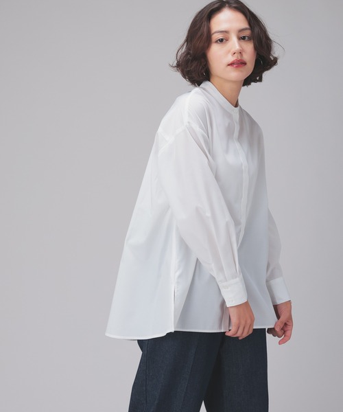 「GLACIER lusso」 長袖シャツ M ネイビー レディース_画像8
