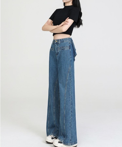 「FAVORITO」 デニムパンツ X-LARGE インディゴブルー レディース_画像7